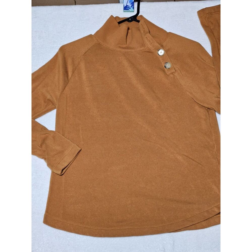 J Crew Sweater Womens Size XXS Orange Turtleneck Button Kelly Casual Sweatshirt - Picture 1 of 8